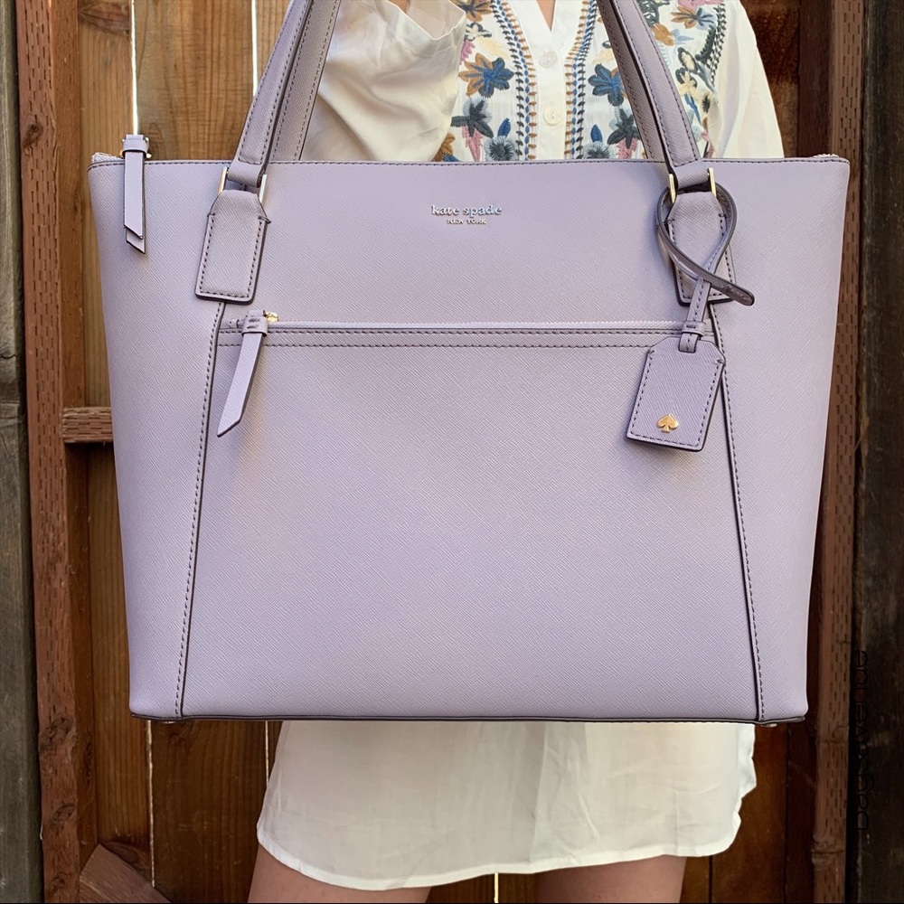 Kate spade pocket tote Cameron icy lavender purple - Picture 2 of 8